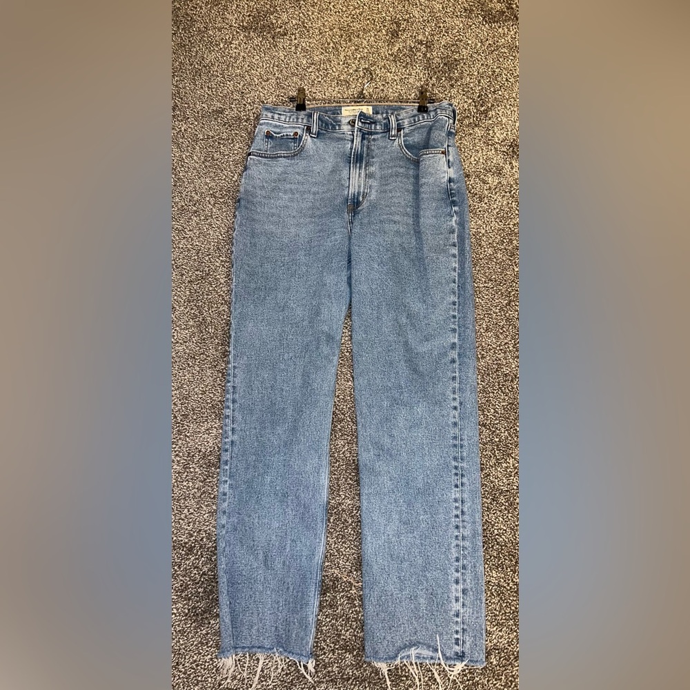 Abercrombie & Fitch Curve Love High Rise Light Blue Jeans